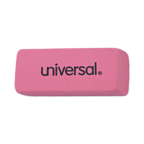 Bevel Block Erasers, For Pencil Marks, Slanted-edge Rectangular Block, Large, Pink, 20/pack