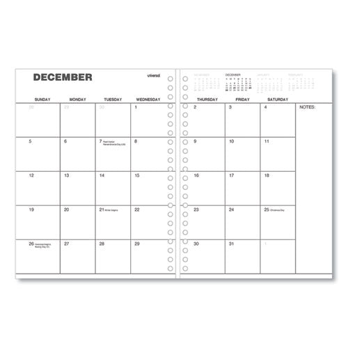 Weekly Planner, 11 X 8, Black Cover, 14-month: Dec 2024 To Jan 2026