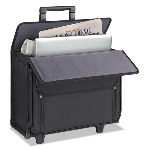 Classic Rolling Catalog Case, Fits Devices Up To 17.3", Polyester, 18 X 7 X 14, Black