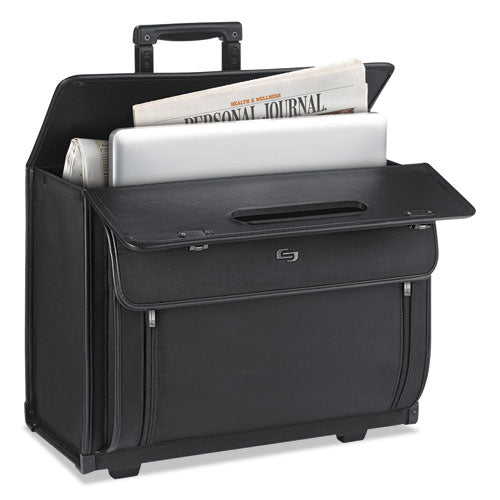 Classic Rolling Catalog Case, Fits Devices Up To 16", Polyester, 18 X 8 X 14, Black