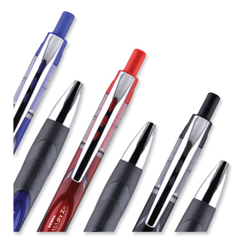 Sarasa Dry Gel X30 Gel Pen, Retractable, Medium 0.7 Mm, Red Ink, Red Barrel, 12/pack