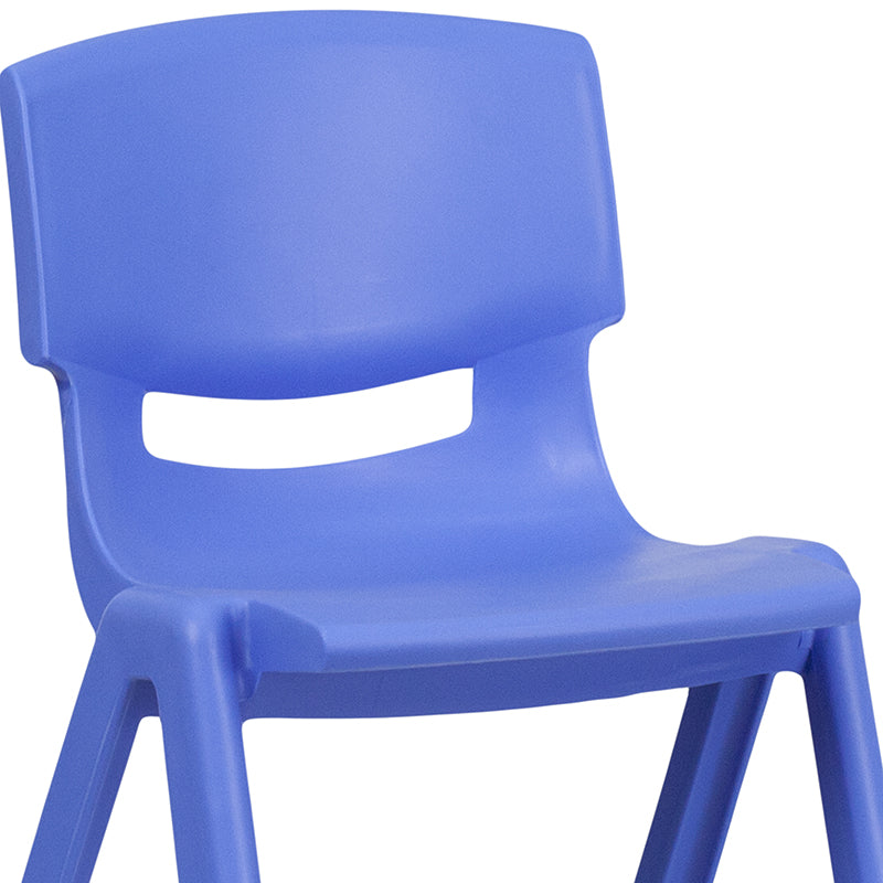 4pk Blue Plastic Stack Chair