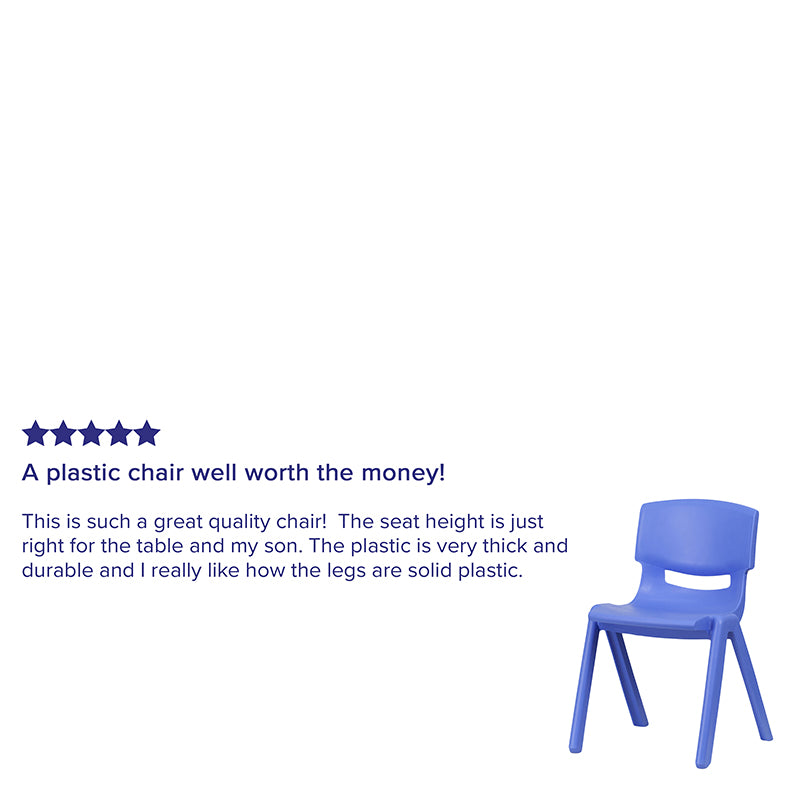 4pk Blue Plastic Stack Chair