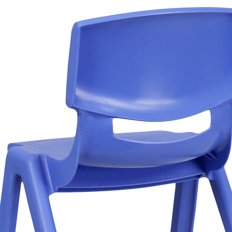 4pk Blue Plastic Stack Chair