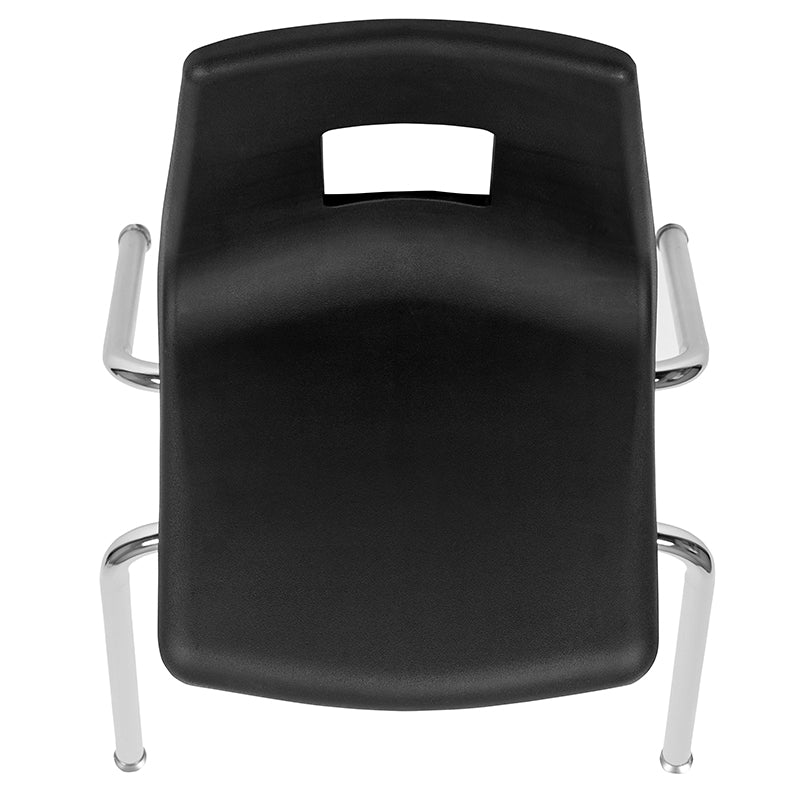 Black Student Stack Chair 18"