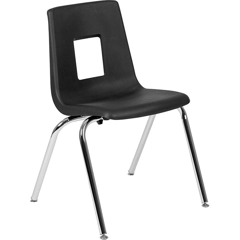 Black Student Stack Chair 18"