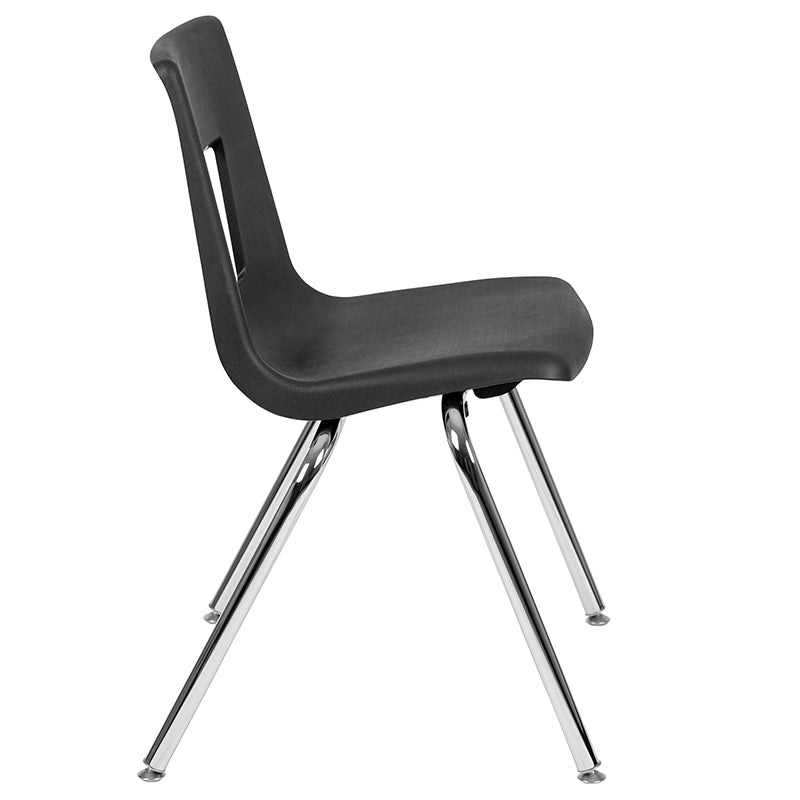 Black Student Stack Chair 18"