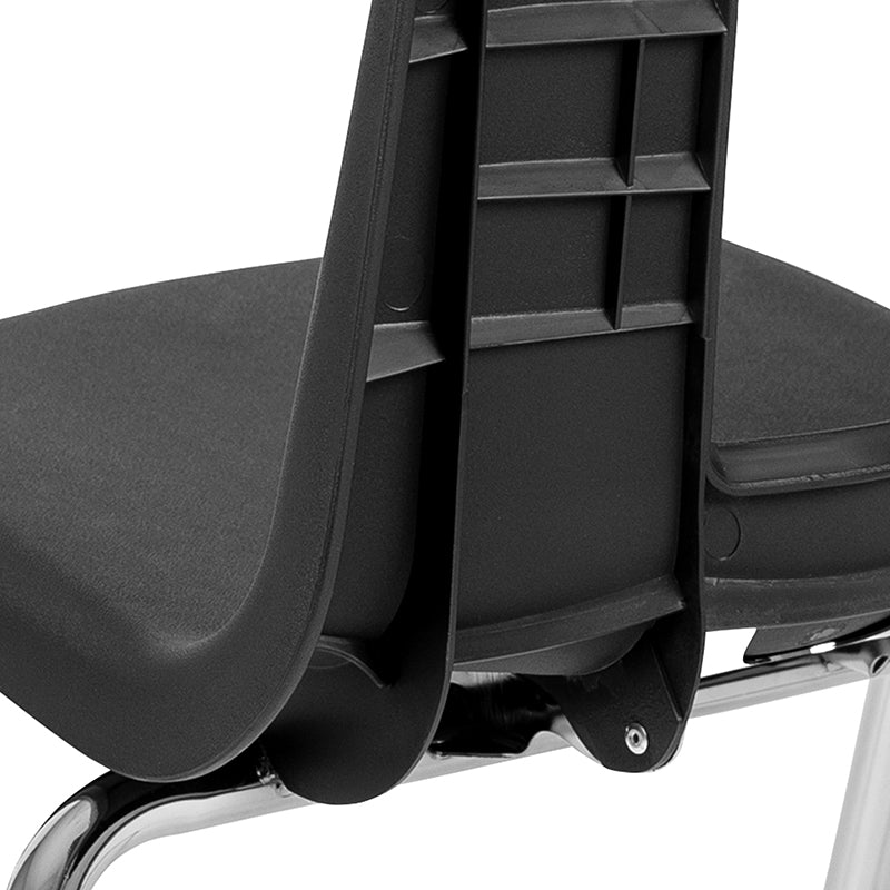 Black Student Stack Chair 18"