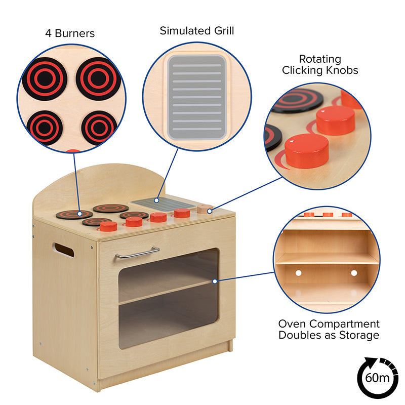 Childrens Wooden Kitchen Stove