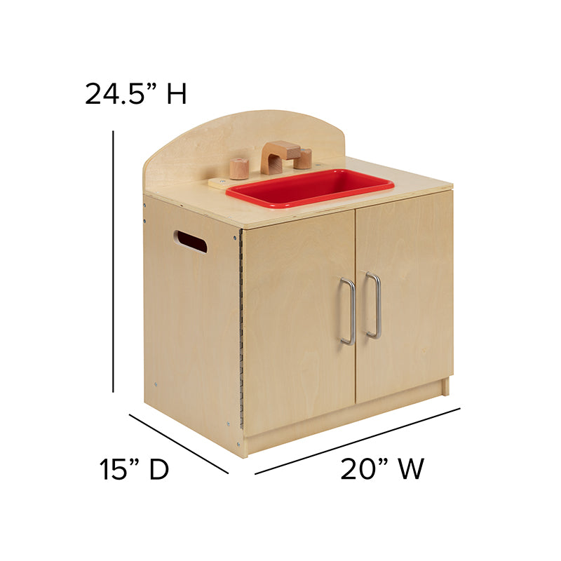 Childrens Wooden Kitchen Sink