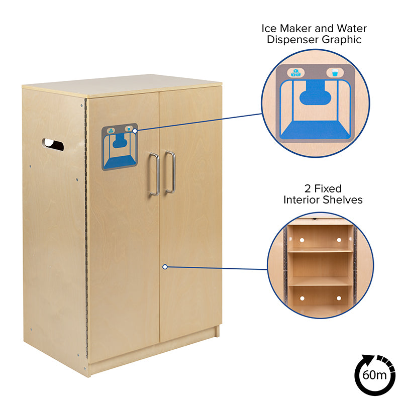 Childrens Wooden Refrigerator