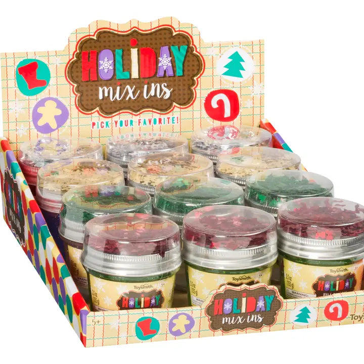 Holiday Mix Ins, Putty/Slime Kit, Clear/Confetti/Colorful