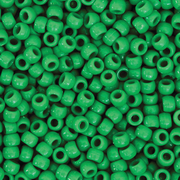 Beads Pony 6mmx9mm Green 1000Count