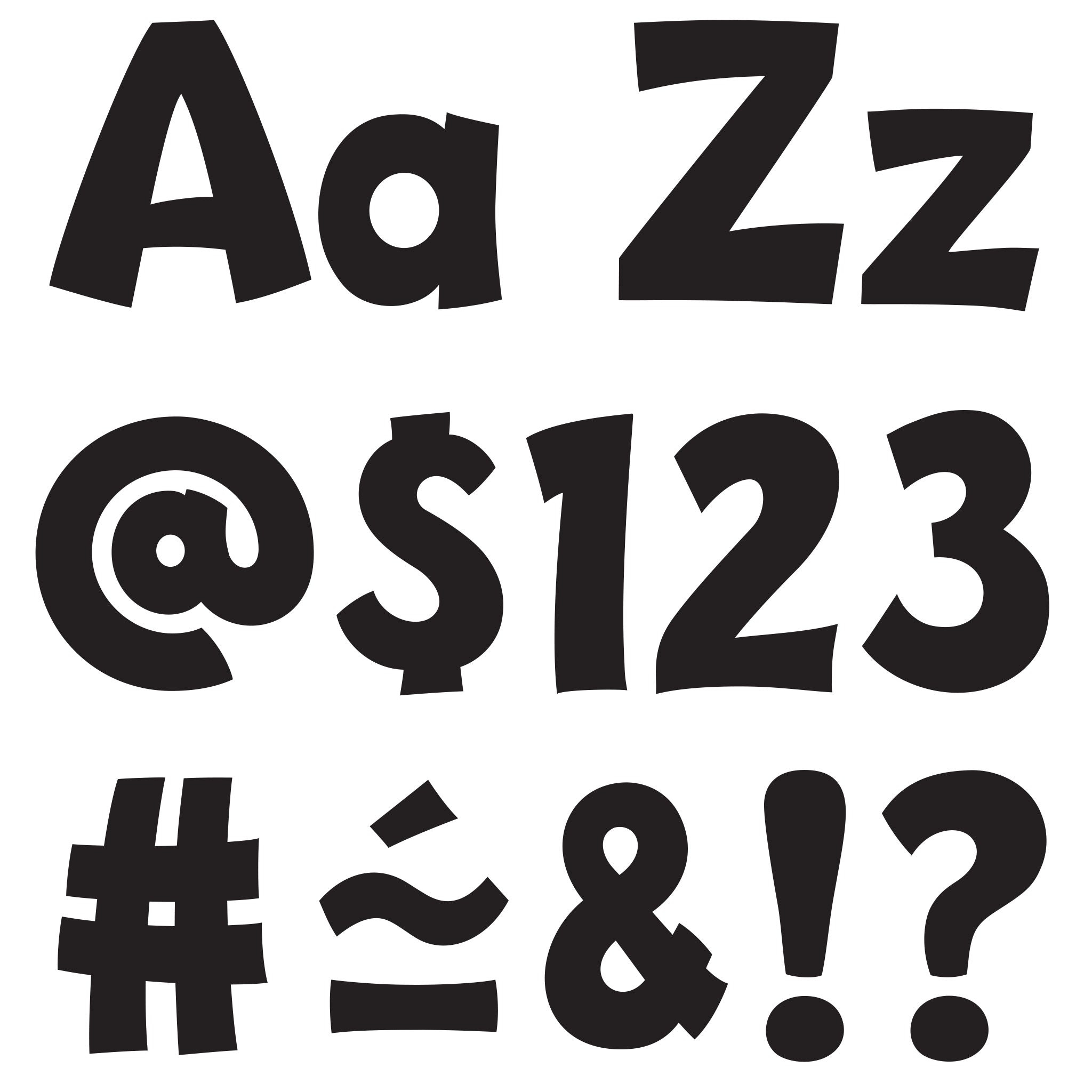 Black 4" Playful Combo Ready Letters®