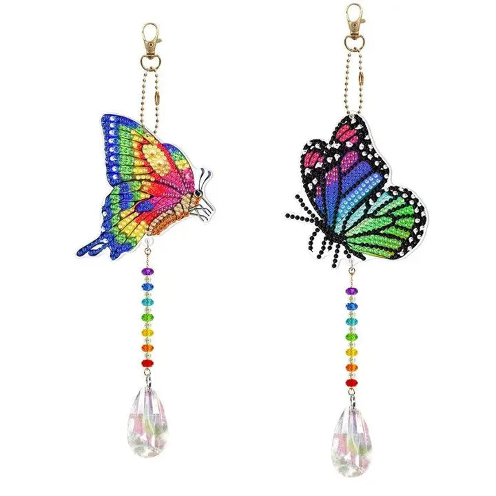 Butterfly Diy Diamond Painting Suncatcher Set