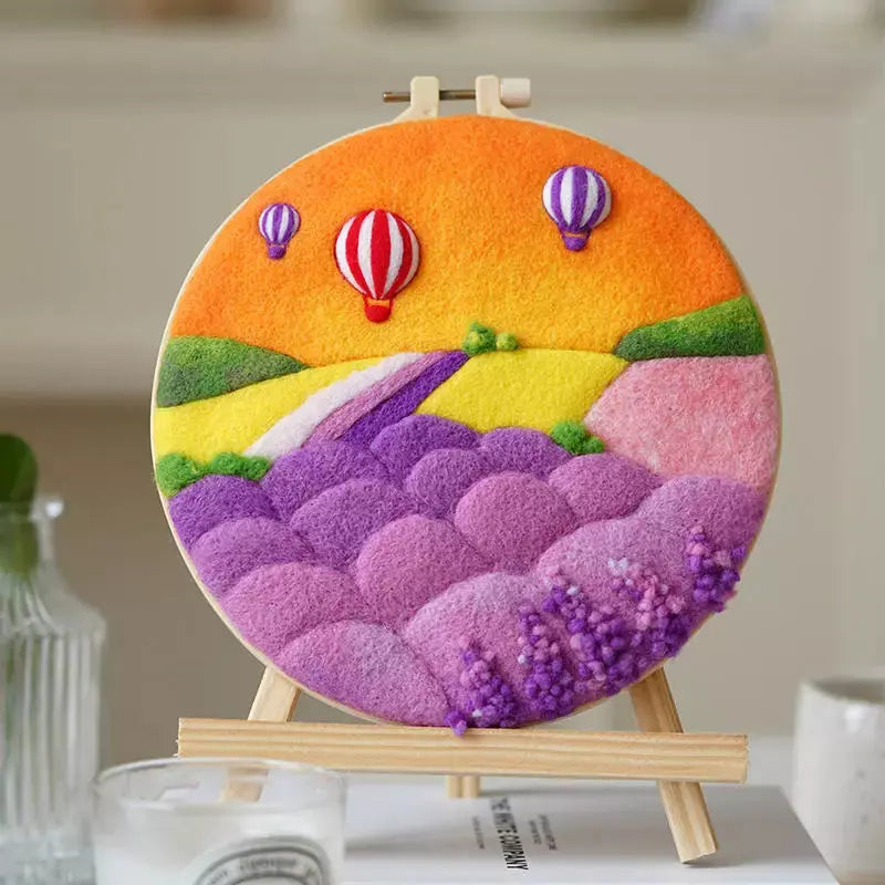 Hot Air Balloon Felt Embroidery