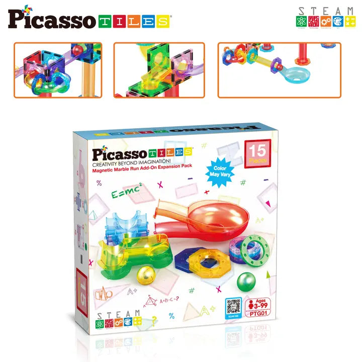15pc Magnetic Marble Run Add-On Expansion Pack