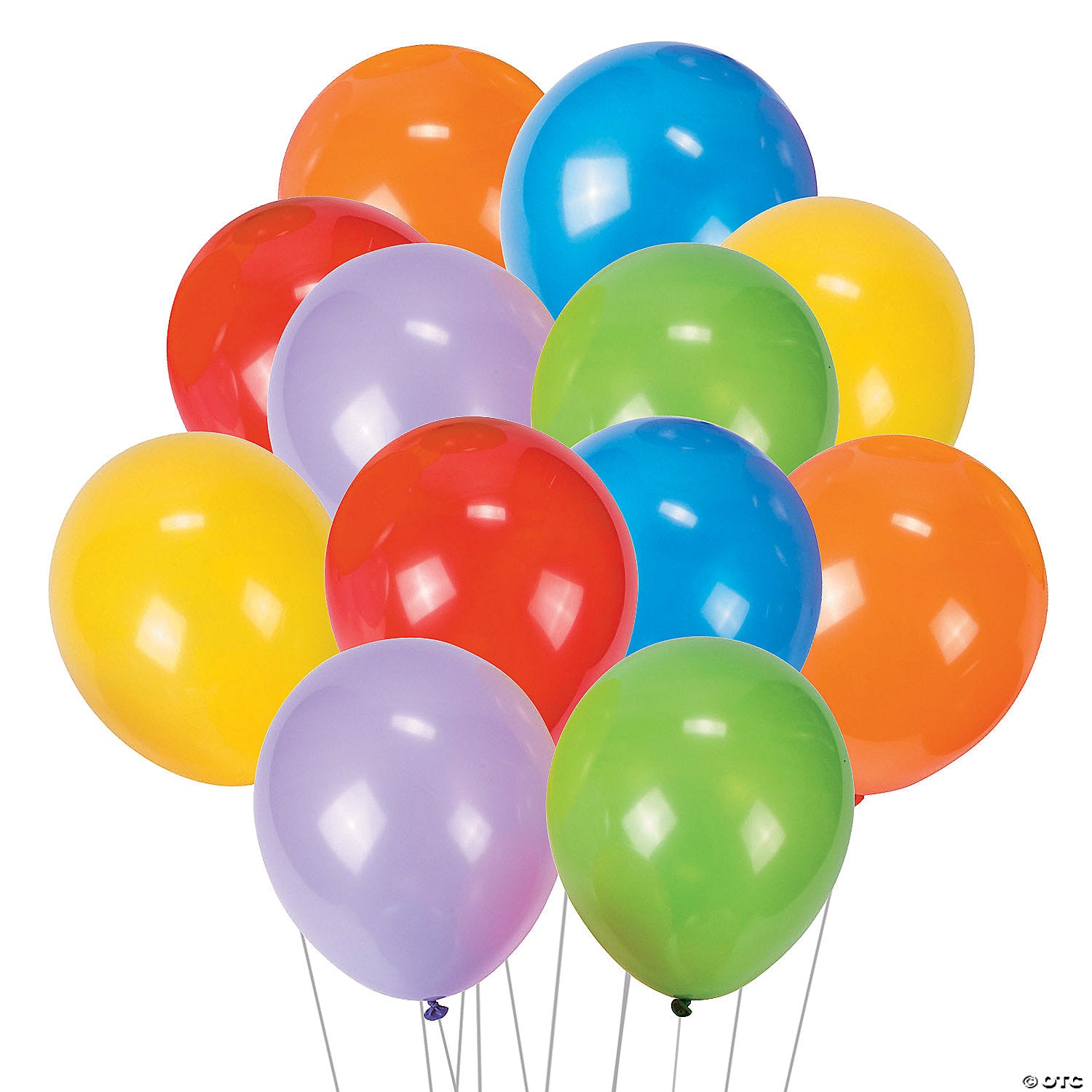 12'' Balloons, Assorted Solids, 50 Count