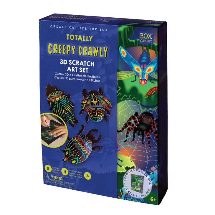 Totally Creepy Crawly 3D Scratch Art Set