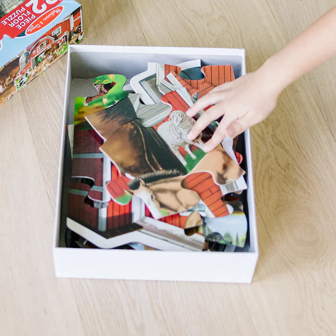 Busy Barn Shaped Floor Puzzle