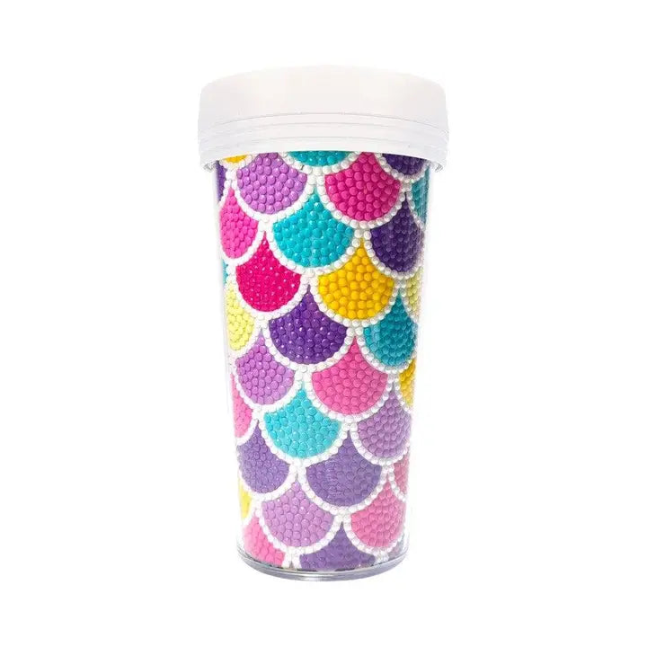 Pretty Pastels 16 Ounce (470 Ml) Diamond Art Acrylic Tumbler