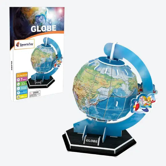 3D Puzzle Earth Globe - DIY World Globe 47 Piece 3D Jigsaw Puzzle