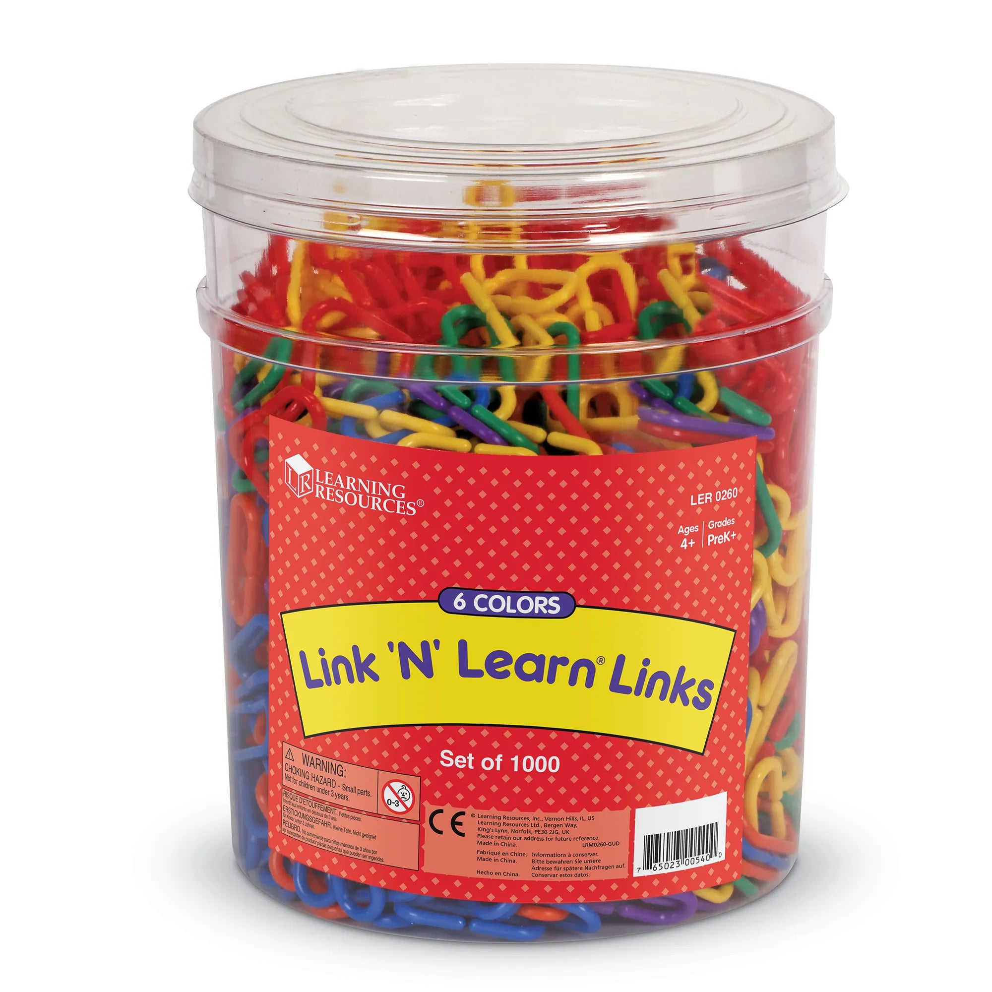 Link 'N' Learn® Links, 1,000 links in 6 colors