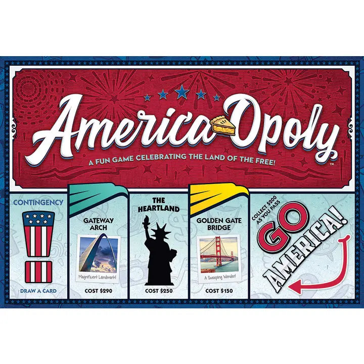America-Opoly Board Game, By Late For the Sky
