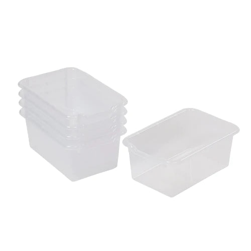 Scoop Front Storage Bins, Multipurpose Organization, 5-Pack