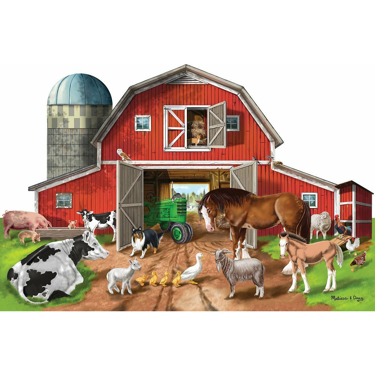 Busy Barn Shaped Floor Puzzle