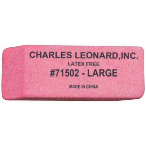 Synthetic Wedge Pink Erasers, Large, Box of 12