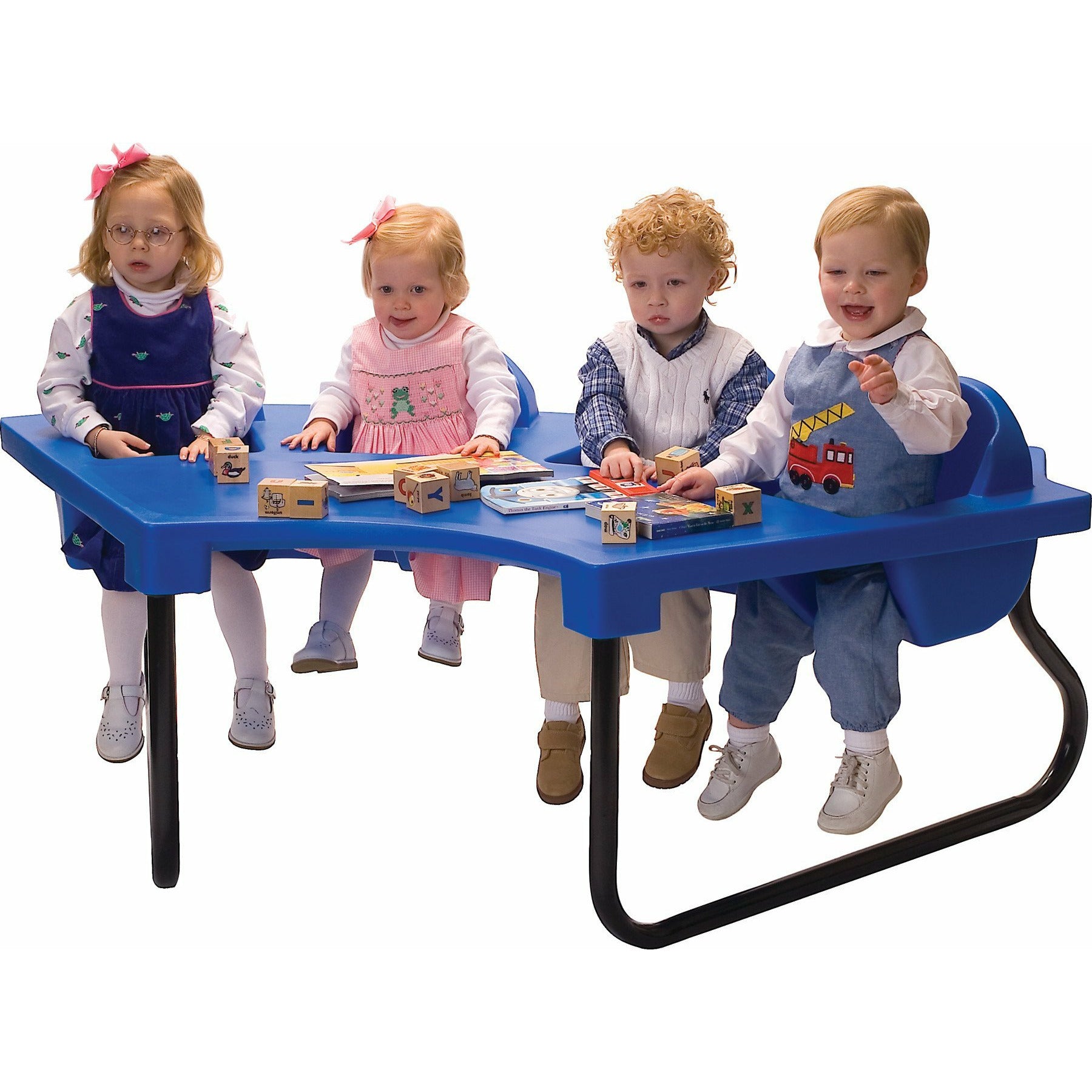 4 Seat Junior Toddler Table-Yellow