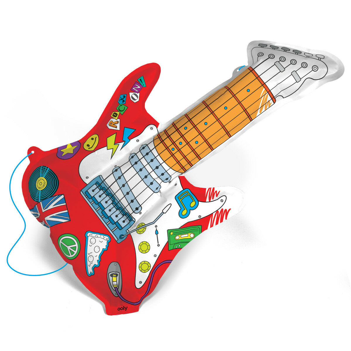 3D Colorable Rockin' Guitar