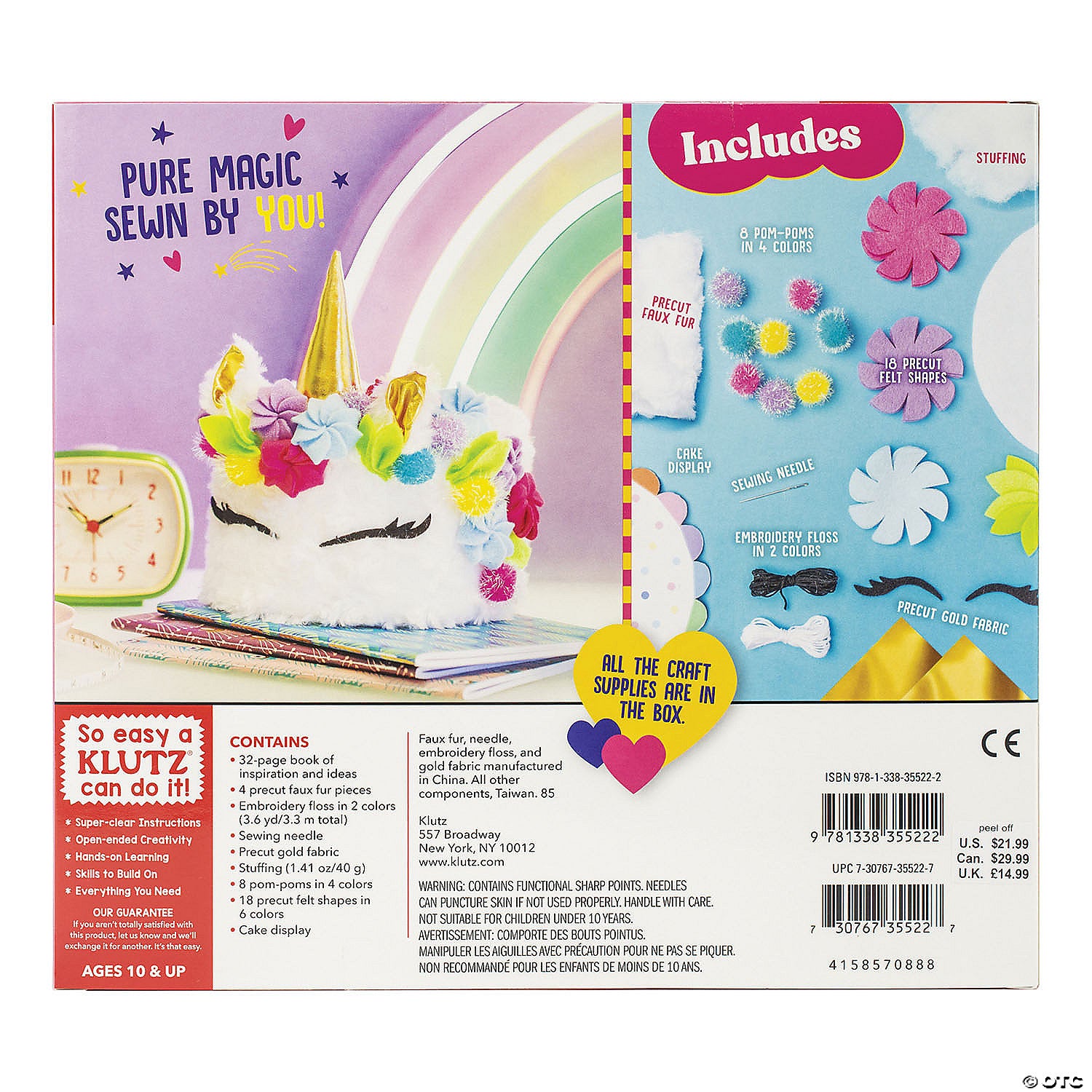 Klutz: Sew Your Own Unicorn Cake Pillow