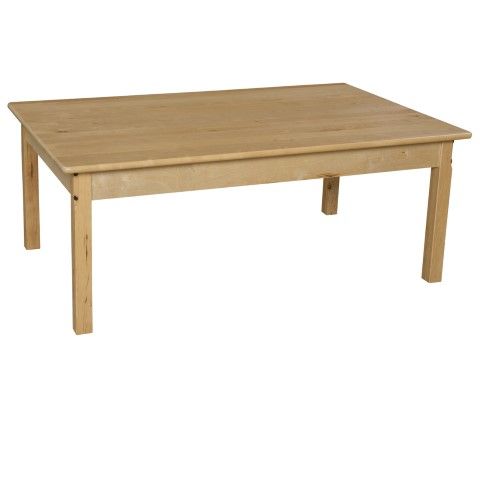 30" x 48" Rectangle Hardwood Table with 20" Legs