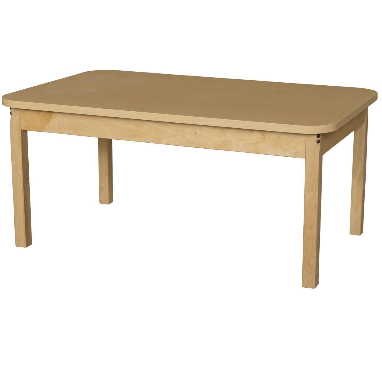 30" x 48" Rectangle Hardwood Table with 24" Legs