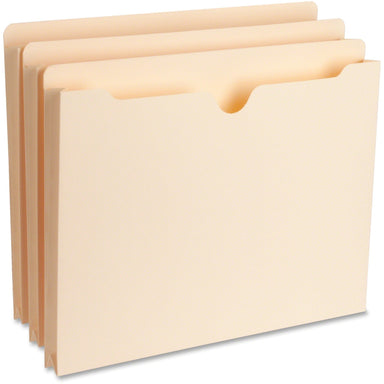 Straight Tab Cut Expanding File Pocket, 50/Box, Letter Size, Manila, 2" Expansion - A1 School Supplies