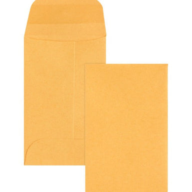 Business Source Small Coin Kraft Envelopes - #1 - 2.25"W x 3.5"L - 500/Box - A1 School Supplies