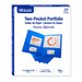 BAZIC Premium Color 2-Pocket Portfolio (25/Box) - A1 School Supplies