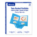 BAZIC Premium Color 2-Pocket Portfolio (25/Box) - A1 School Supplies