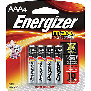 Energizer MAX Alkaline Batteries - AAA - 4/Pack - A1 School Supplies