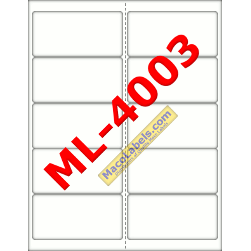 Matte Clear 4-1/4" X 2" Labels 10 Labels Per Sheet - A1 School Supplies