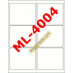 Matte Clear 4" X 3-1/3" Labels 6 Labels Per Sheet - A1 School Supplies