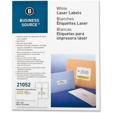 Business Source White Laser Labels - A1 School Supplies