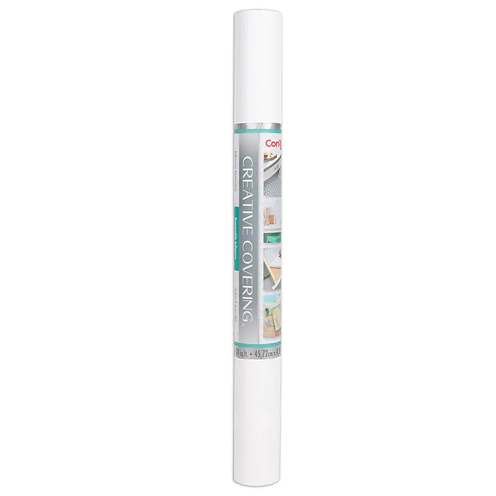 Creative Covering™ Adhesive Covering, White, 18" x 50 ft