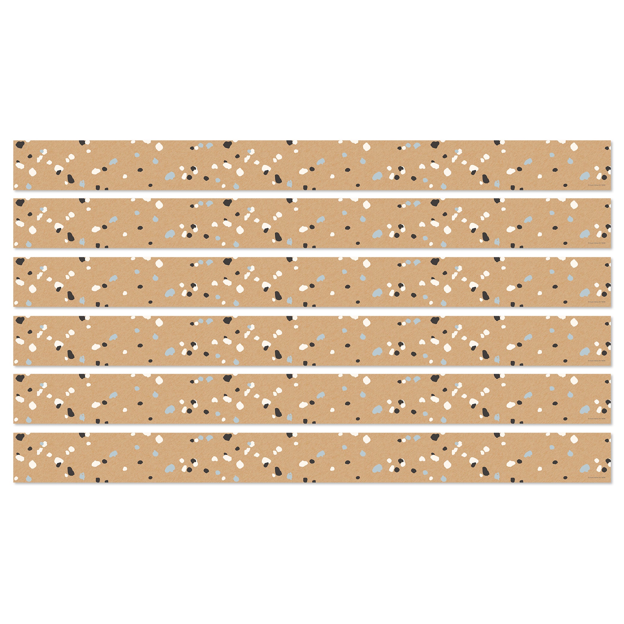 We Belong Speckled Kraft Paper Straight Borders Per Pack, 36 Feet Per Pack, 6 Packs