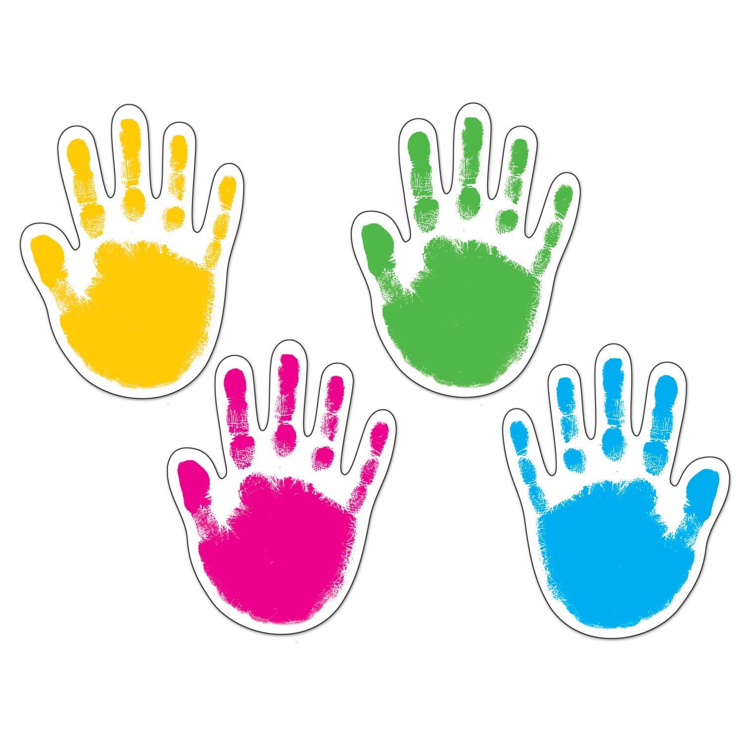 Handprints Cut-Outs, 42 Per Pack, 3 Packs