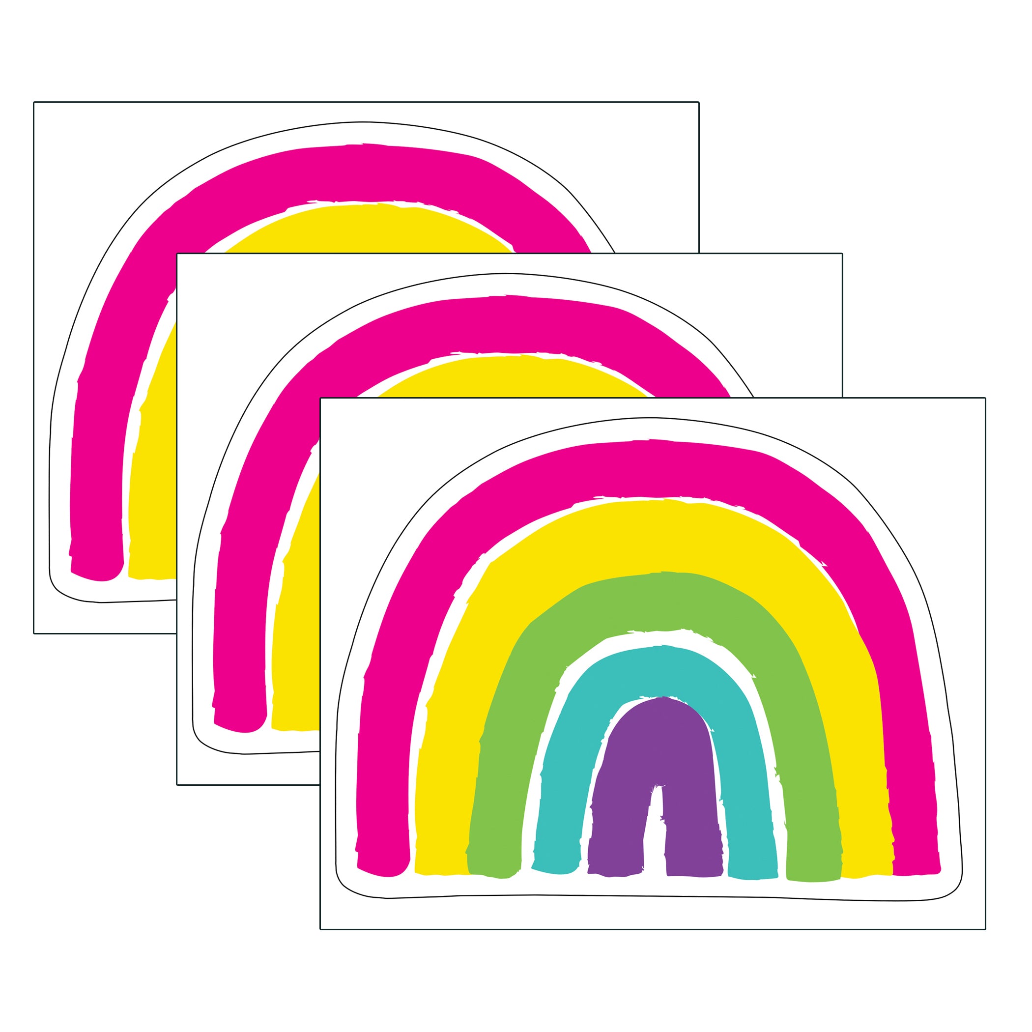 Kind Vibes Rainbow Cut-Outs, 36 Per Pack, 3 Packs