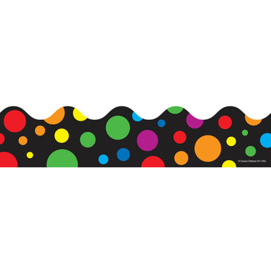 Big Rainbow Dots Scalloped Border, 39 Feet Per Pack, 6 Packs - A1 School Supplies