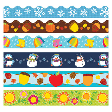 Seasonal Border Set, 6 Assorted Packs - A1 School Supplies